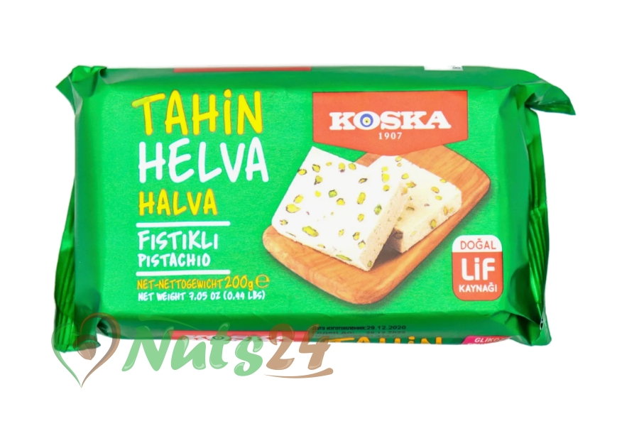 Халва турецкая кунжутная с фисташкой (для диабетиков) "Koska" 200 гр